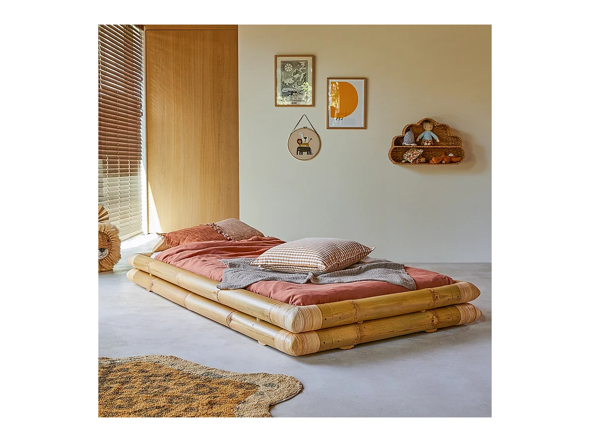 Lit futon enfant en bambou 90x190 cm Balyss
