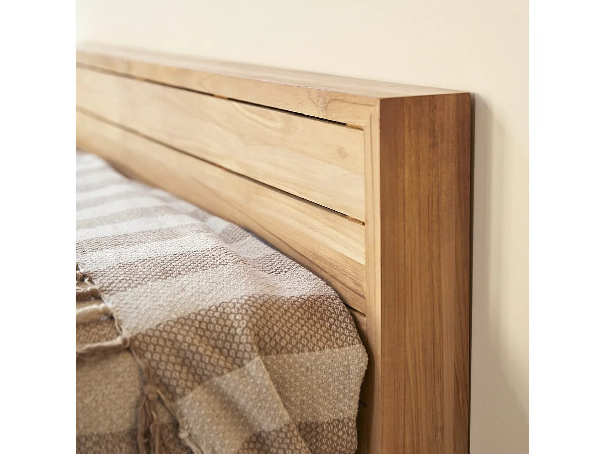 Bett aus Teak massiv 160x200cm 2 Personen exotisch Schlafzimmer Neu Tikamoon