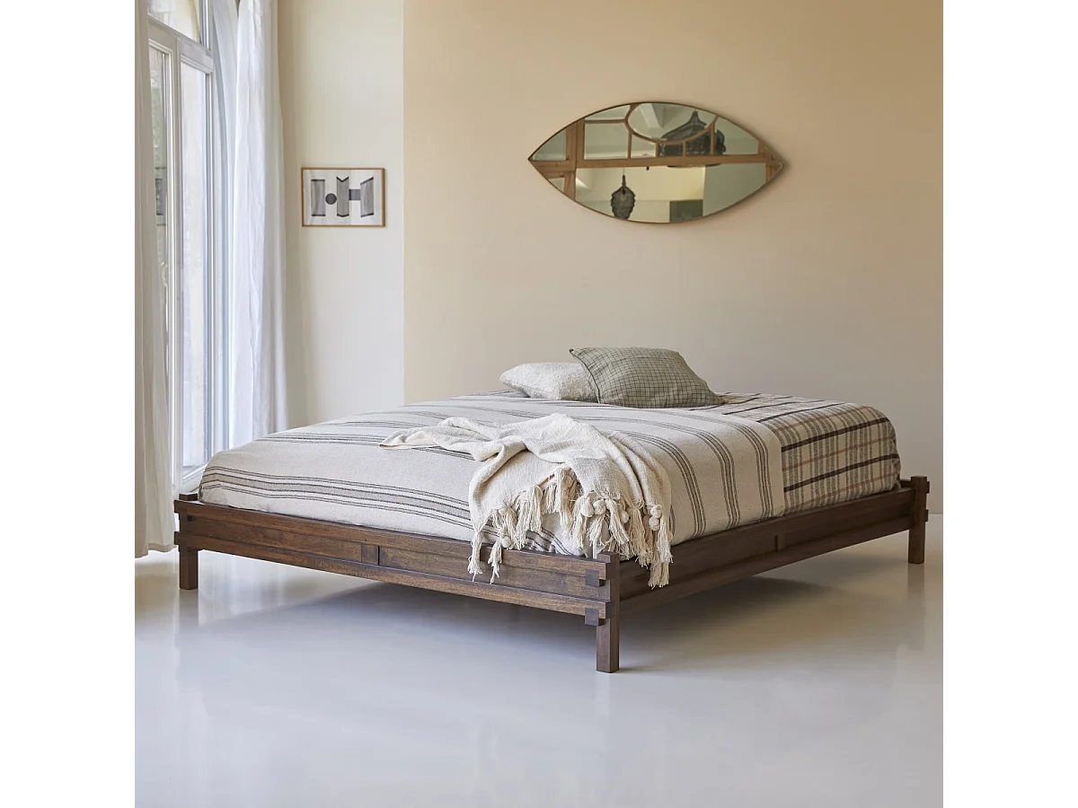 Bett Arko aus Mangoholz 175 x 210