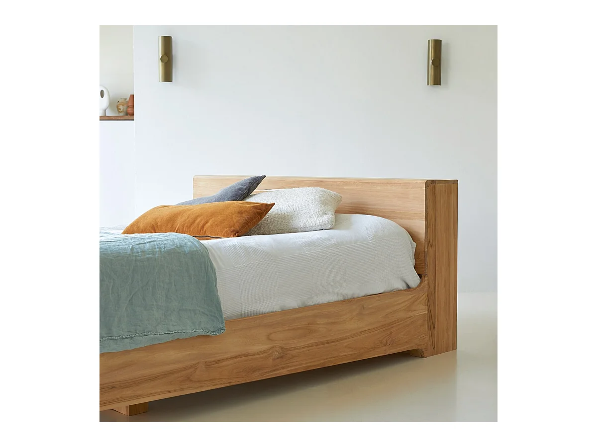 Bett Doppelbett 165x230 cm Teakholz Massiv 2 Personen Schlafzimmer Neu Tikamoon