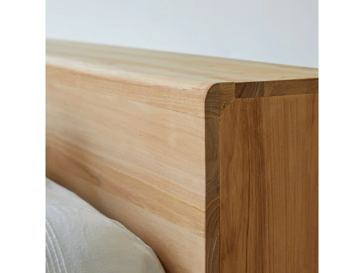 Bett Doppelbett 165x230 cm Teakholz Massiv 2 Personen Schlafzimmer Neu Tikamoon