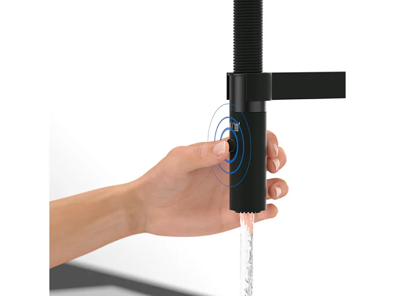 Robinet cuisine semi-pro VILLEROY ET BOCH Steel expert 2.0 noir mat