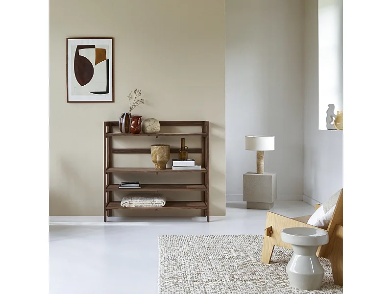 Hohe Konsole Esmée aus Nussbaumholz 110