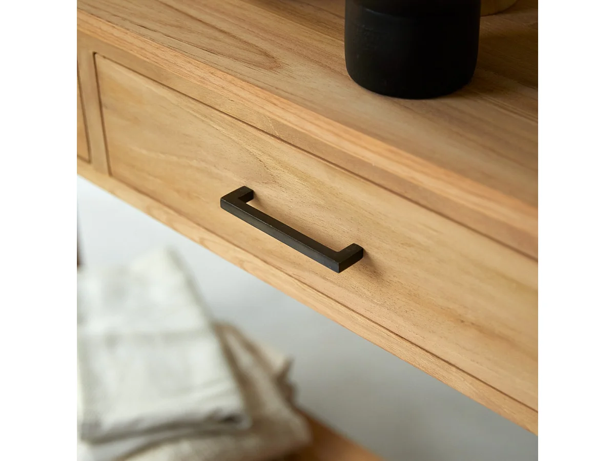 Consolle bassa in legno di teak Maë