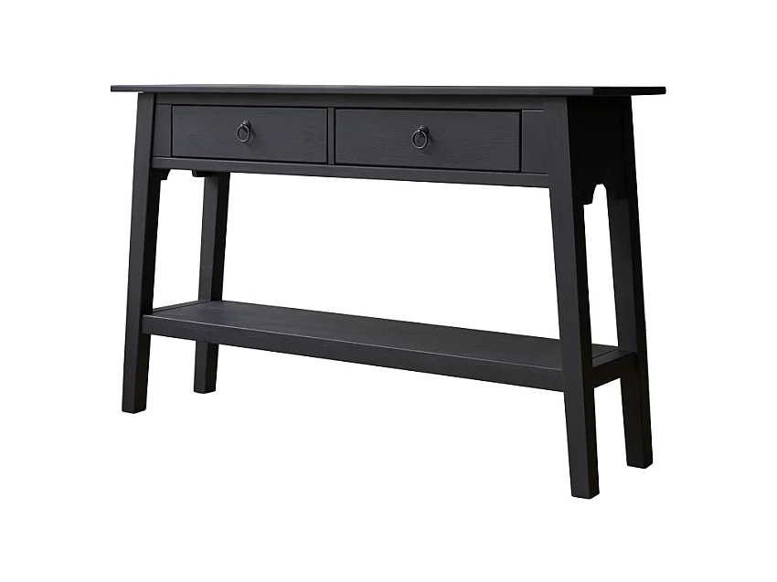 Massive Kiefernholzkonsole Thaki Black 130