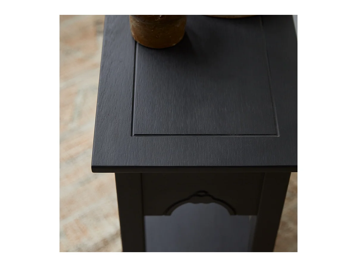 Massive Kiefernholzkonsole Thaki Black 130