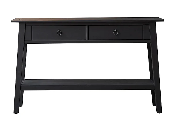 Massive Kiefernholzkonsole Thaki Black 130