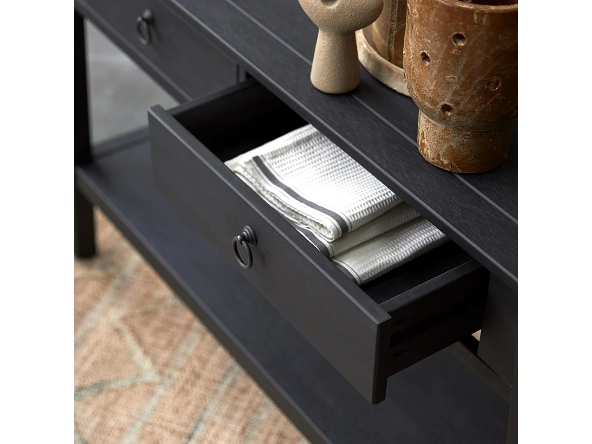Consolle in pino massello 130 Thaki black