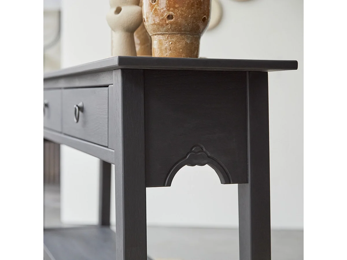 Consolle in pino massello 130 Thaki black