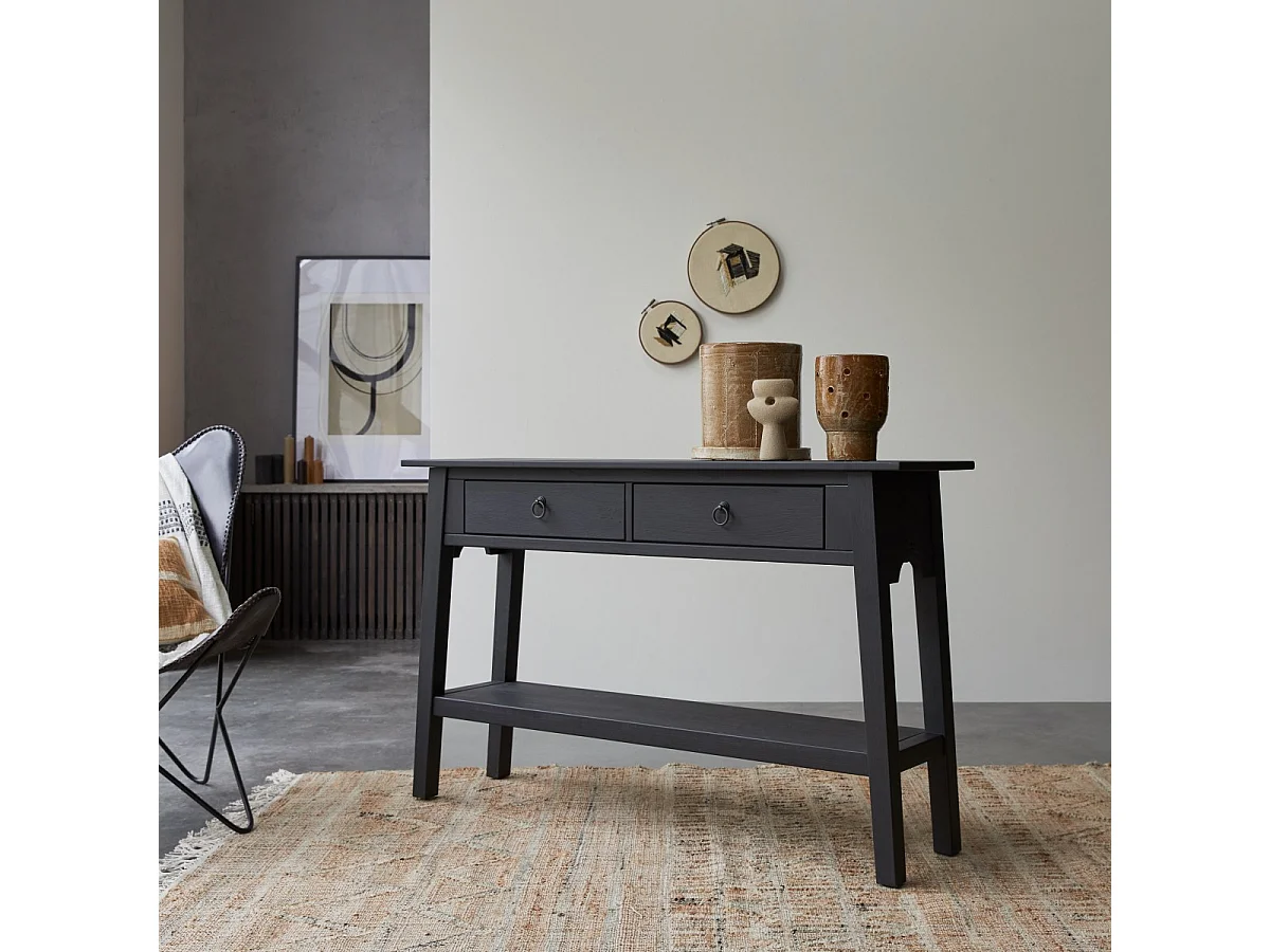 Consolle in pino massello 130 Thaki black