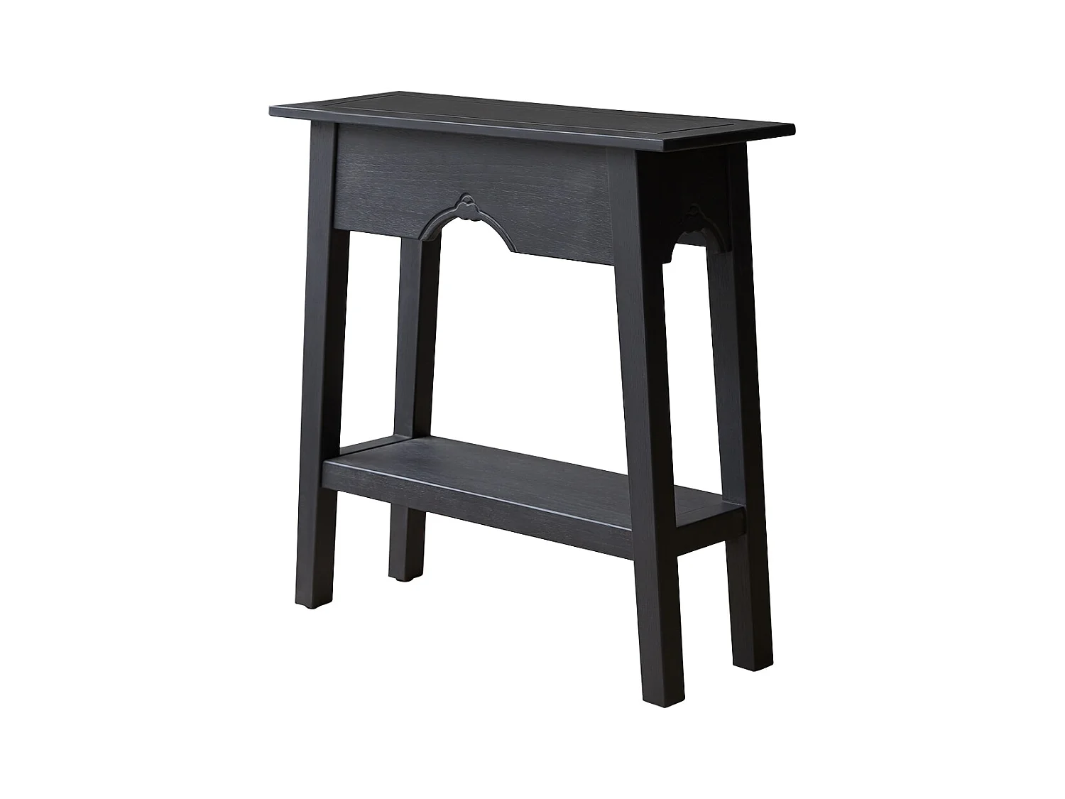 Konsole Thaki Black aus massivem Kiefernholz 80