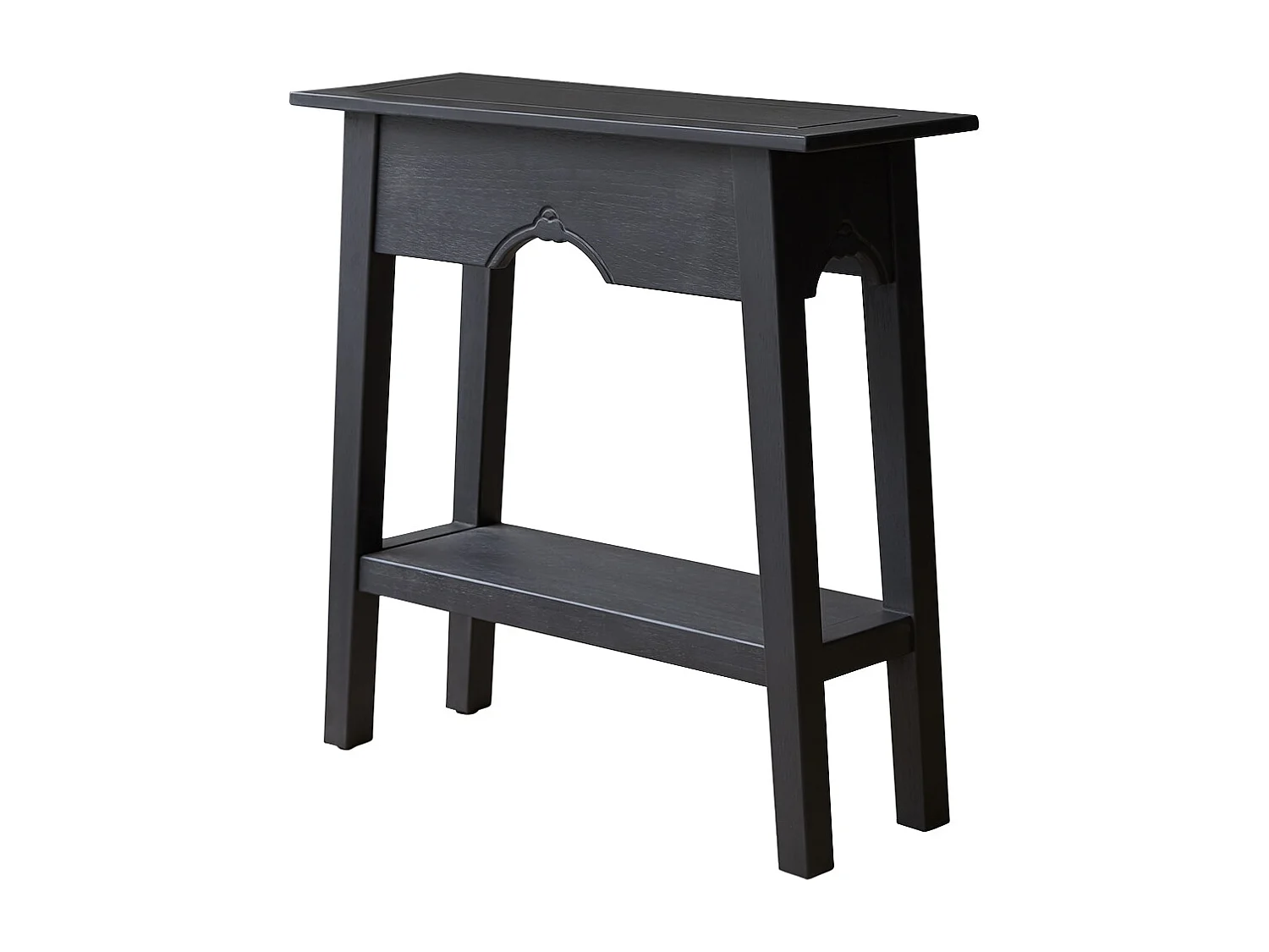 Konsole Thaki Black aus massivem Kiefernholz 80