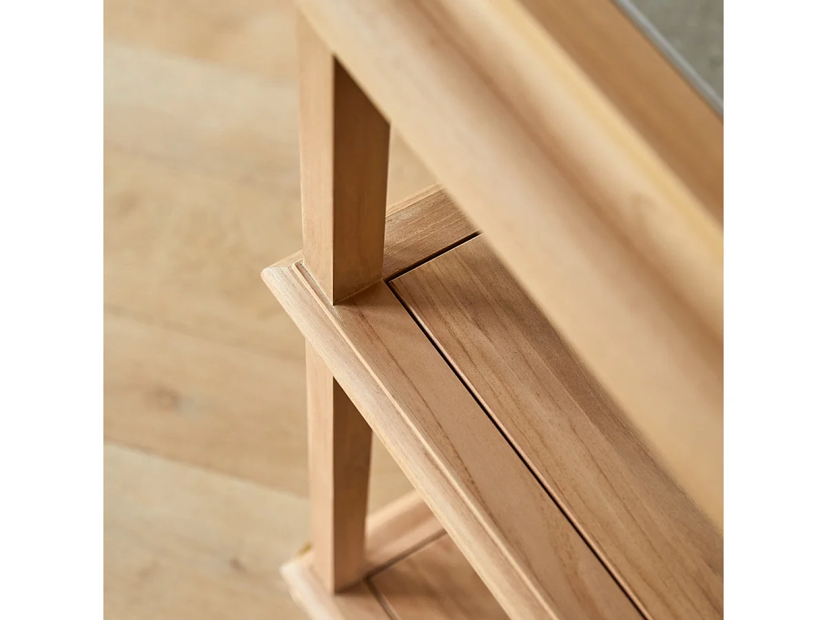 Console en bois de teck massif Achille 120 cm