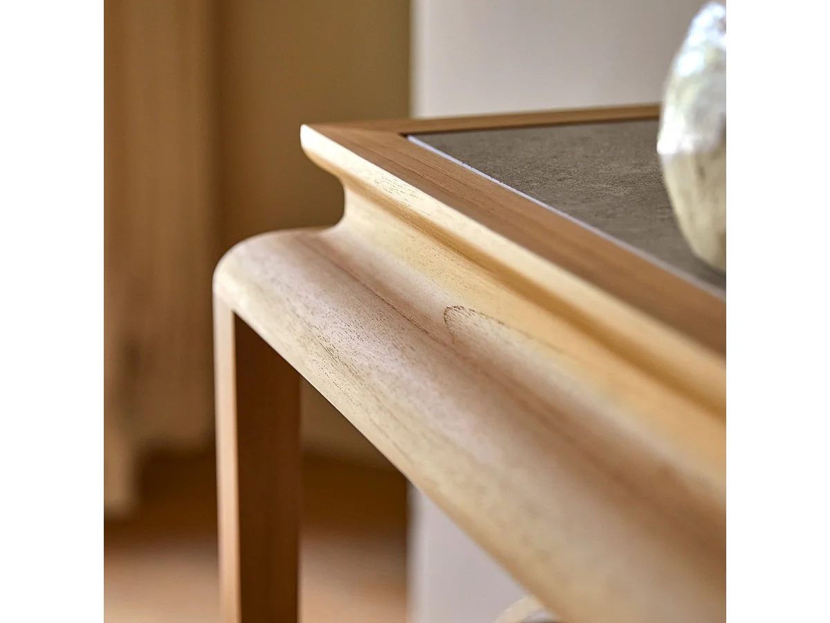 Konsole Achille aus massivem Teakholz 120 cm