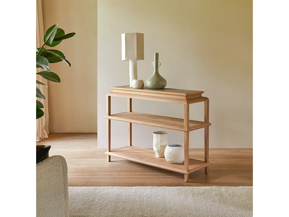 Konsole Achille aus massivem Teakholz 120 cm