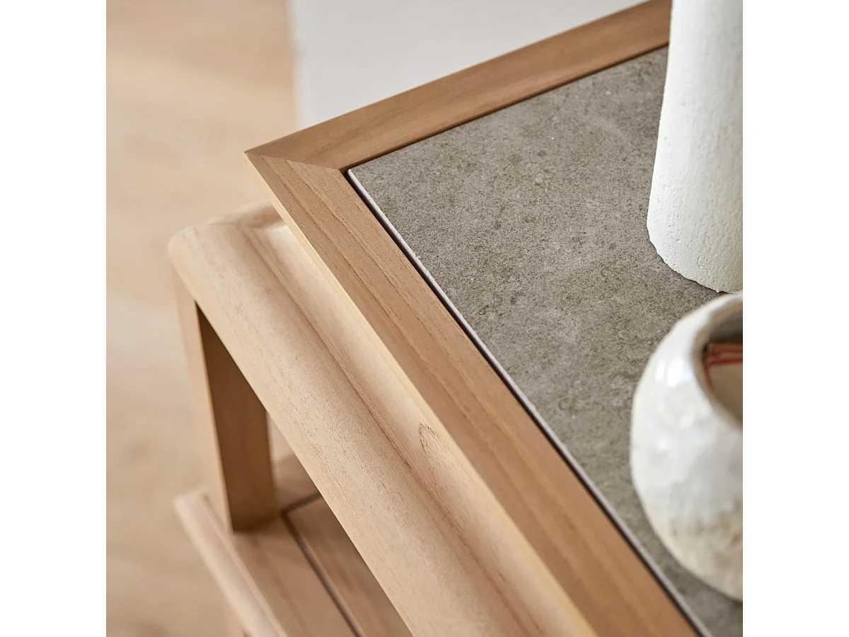 Konsole Achille aus massivem Teakholz 120 cm