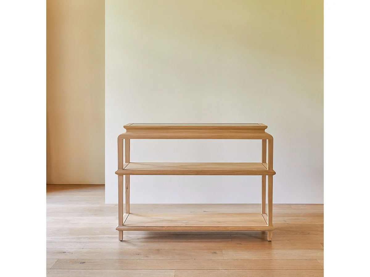 Konsole Achille aus massivem Teakholz 120 cm