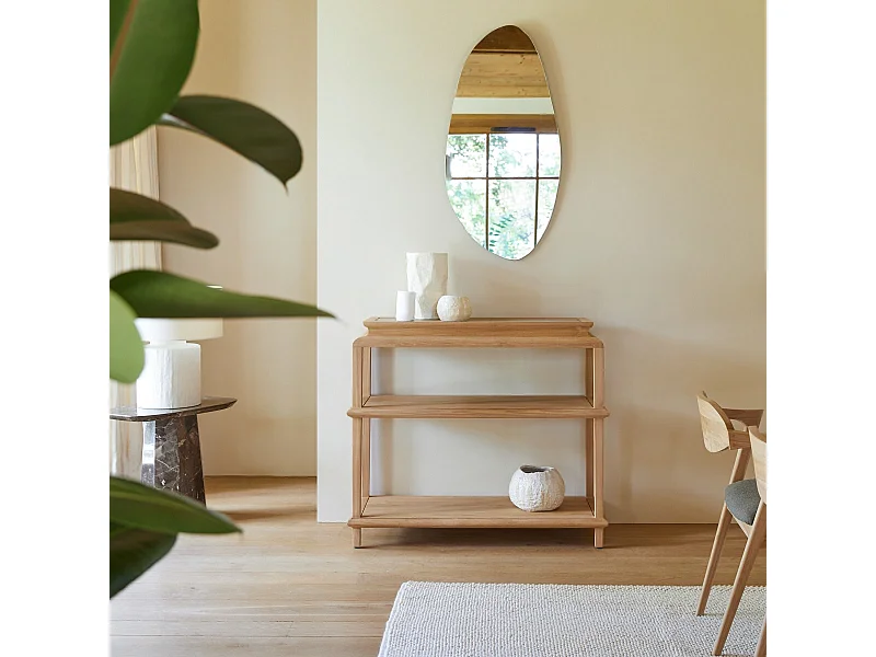 Konsole Achille aus massivem Teakholz 100 cm