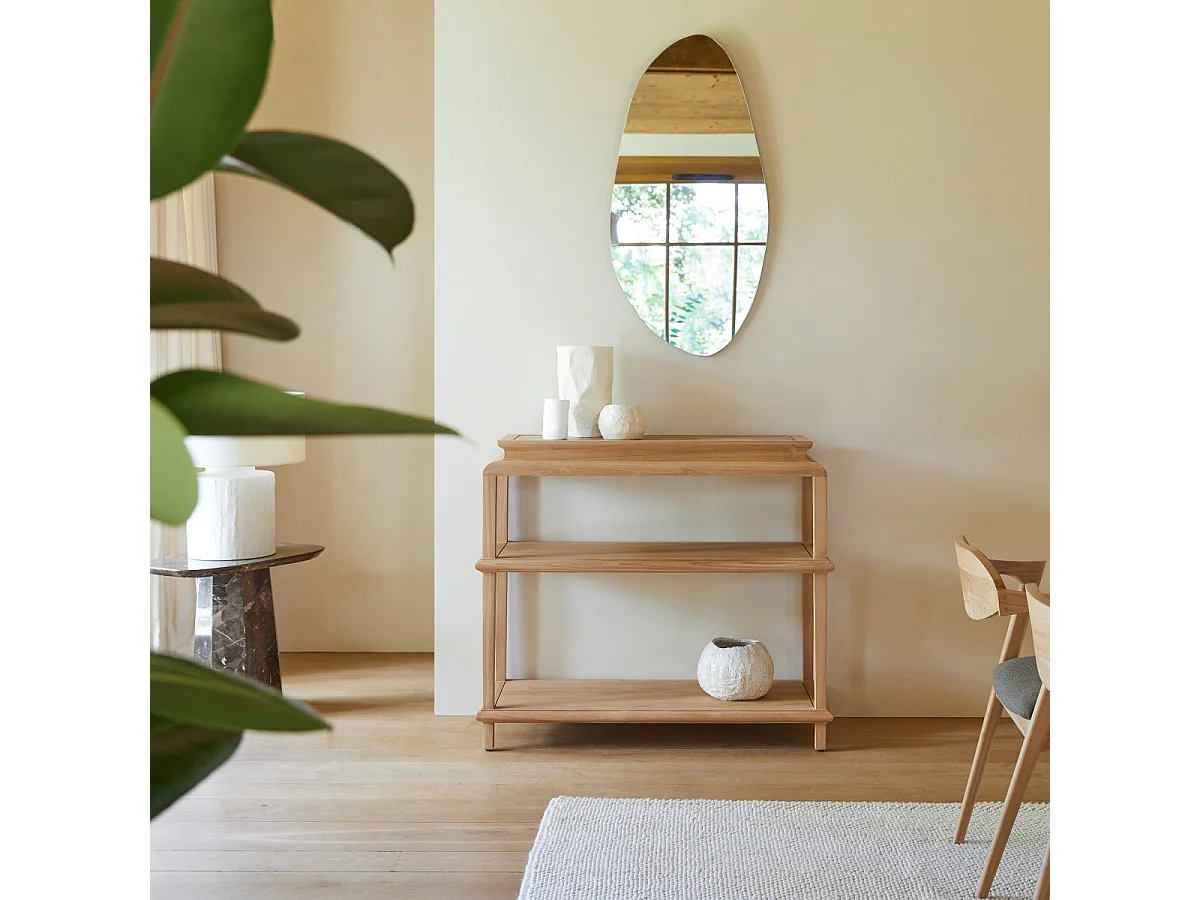 Consolle in legno di teak massello Achille 100 cm