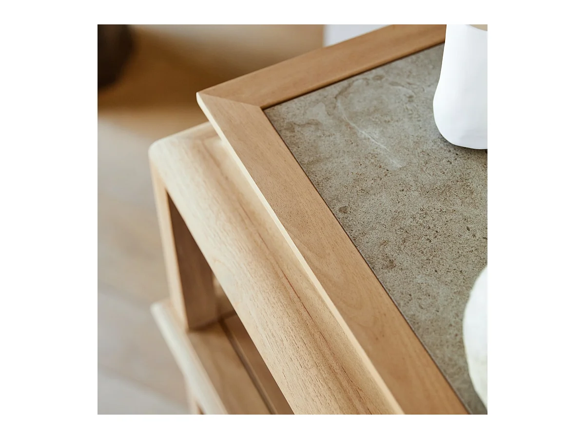 Consolle in legno di teak massello Achille 100 cm