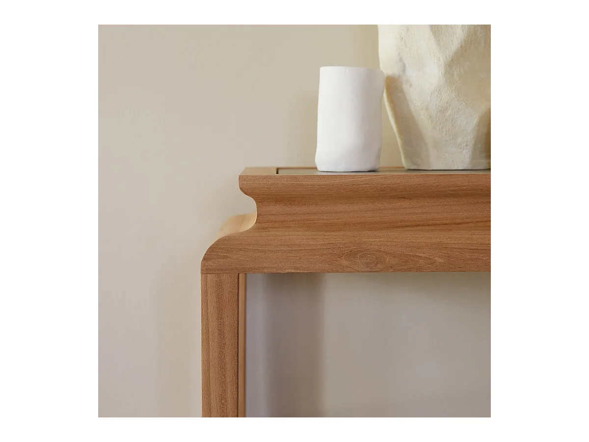 Consolle in legno di teak massello Achille 100 cm