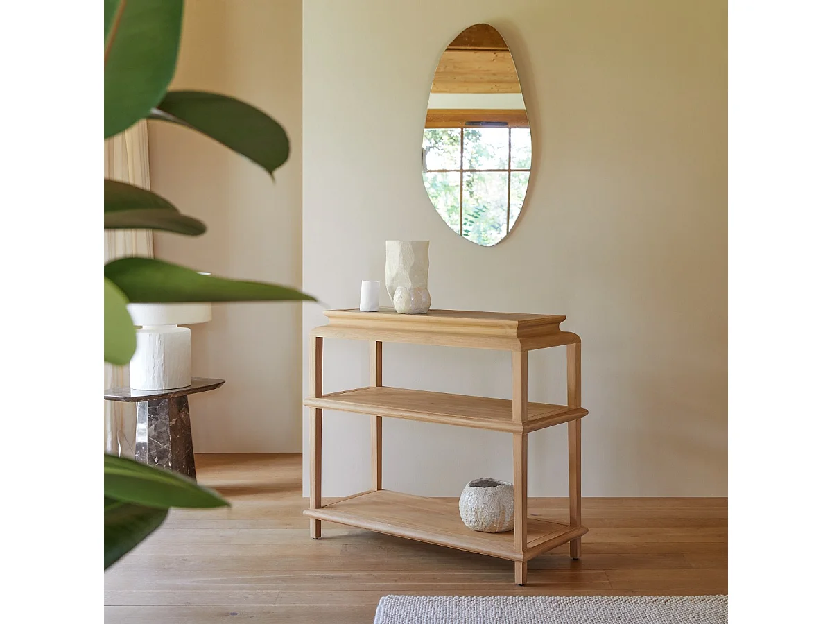 Consolle in legno di teak massello Achille 100 cm