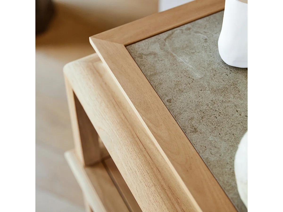 Console en bois de teck massif Achille 100 cm