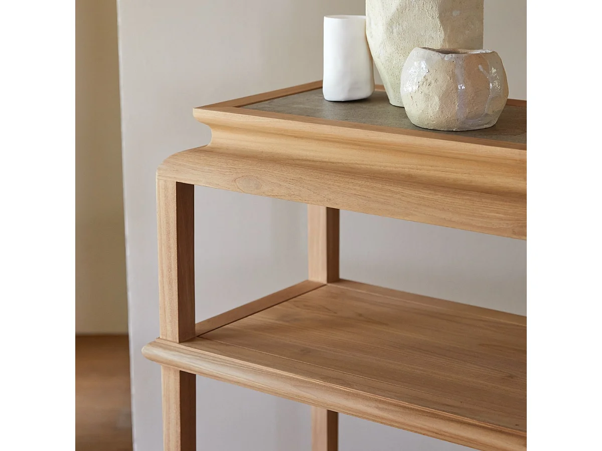 Console en bois de teck massif Achille 100 cm