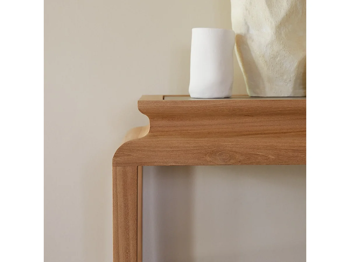 Console en bois de teck massif Achille 100 cm