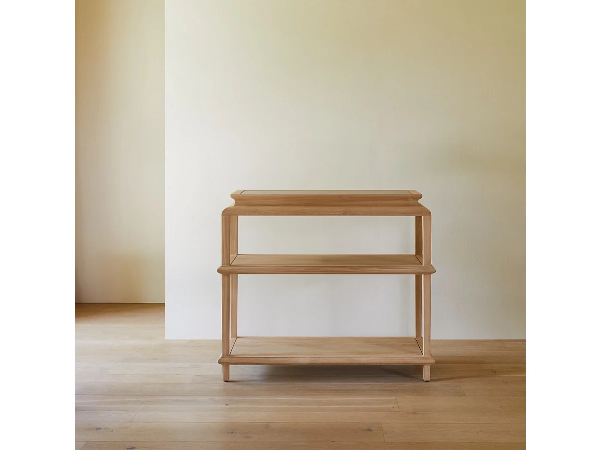 Console en bois de teck massif Achille 100 cm