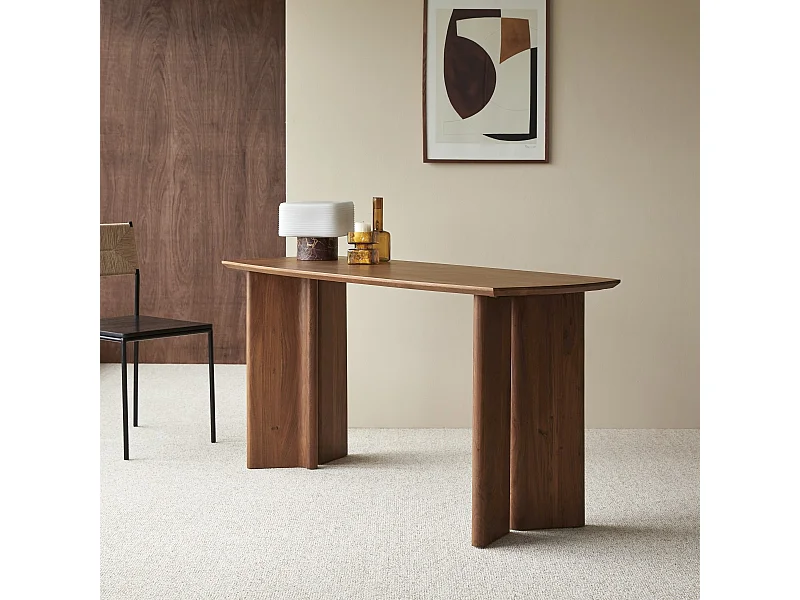 Consolle in legno di acacia massello da 160 cm Suzanne