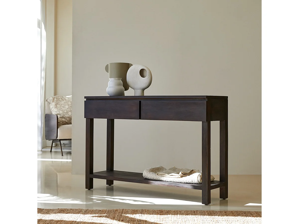 Console en bois d'acajou 120 Eva Biti