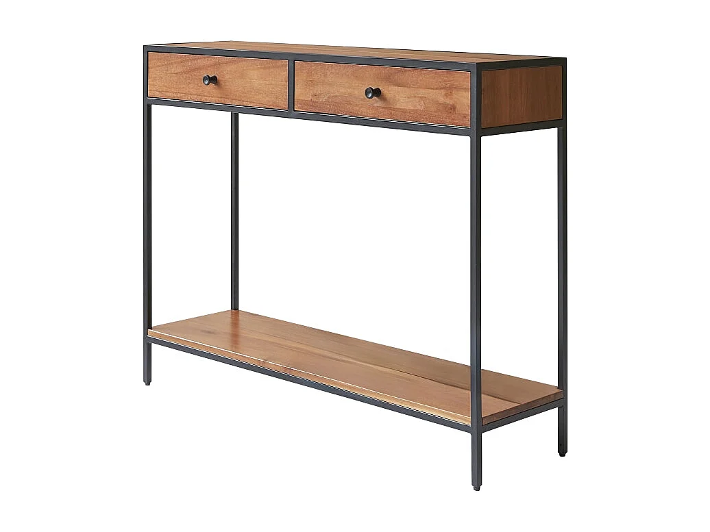 Consolle in metallo e legno  d'acacia 100 Agra