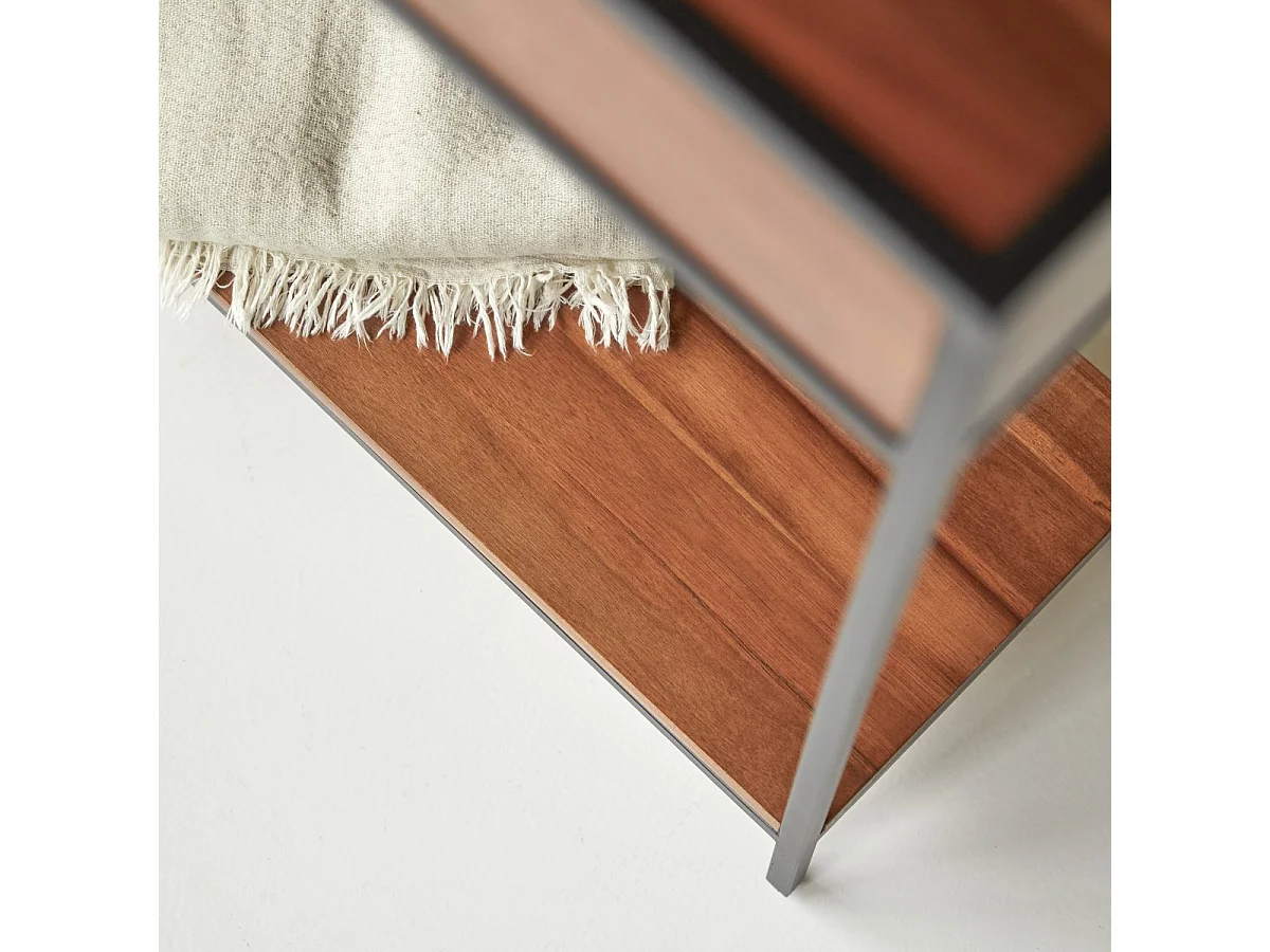 Consolle in metallo e legno  d'acacia 100 Agra