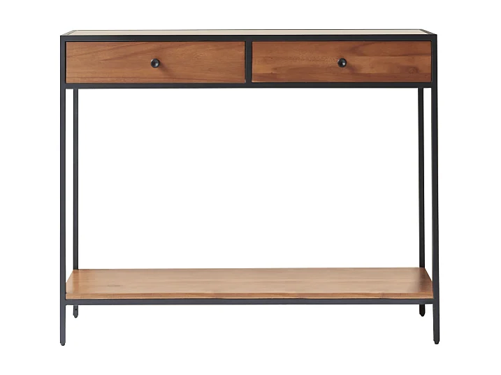 Consolle in metallo e legno  d'acacia 100 Agra