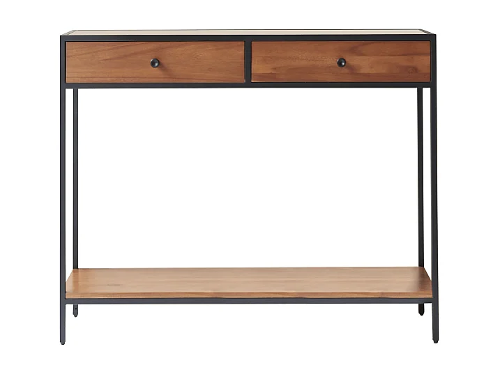 Konsole aus Metall und Akazienholz 100 Agra