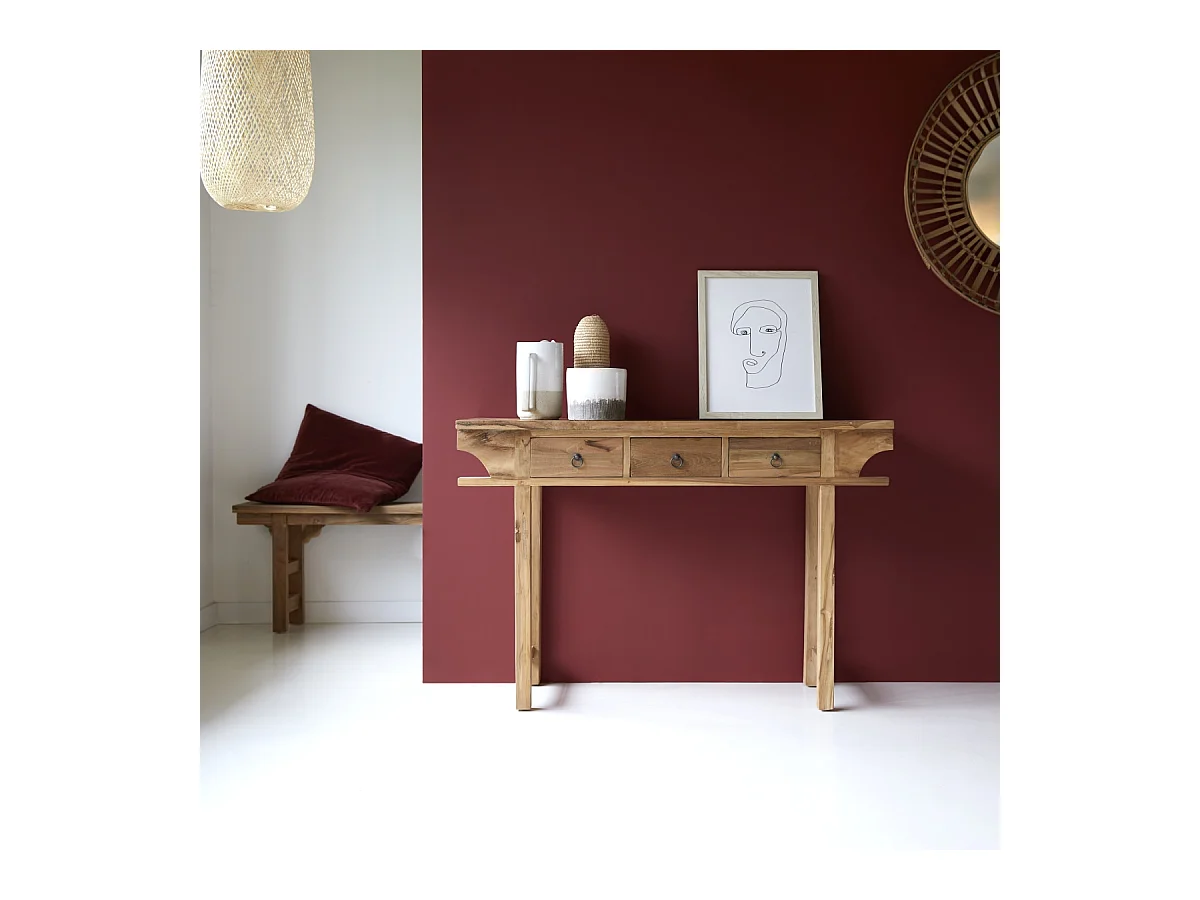 Console in legno di teak riciclato 115 Junie