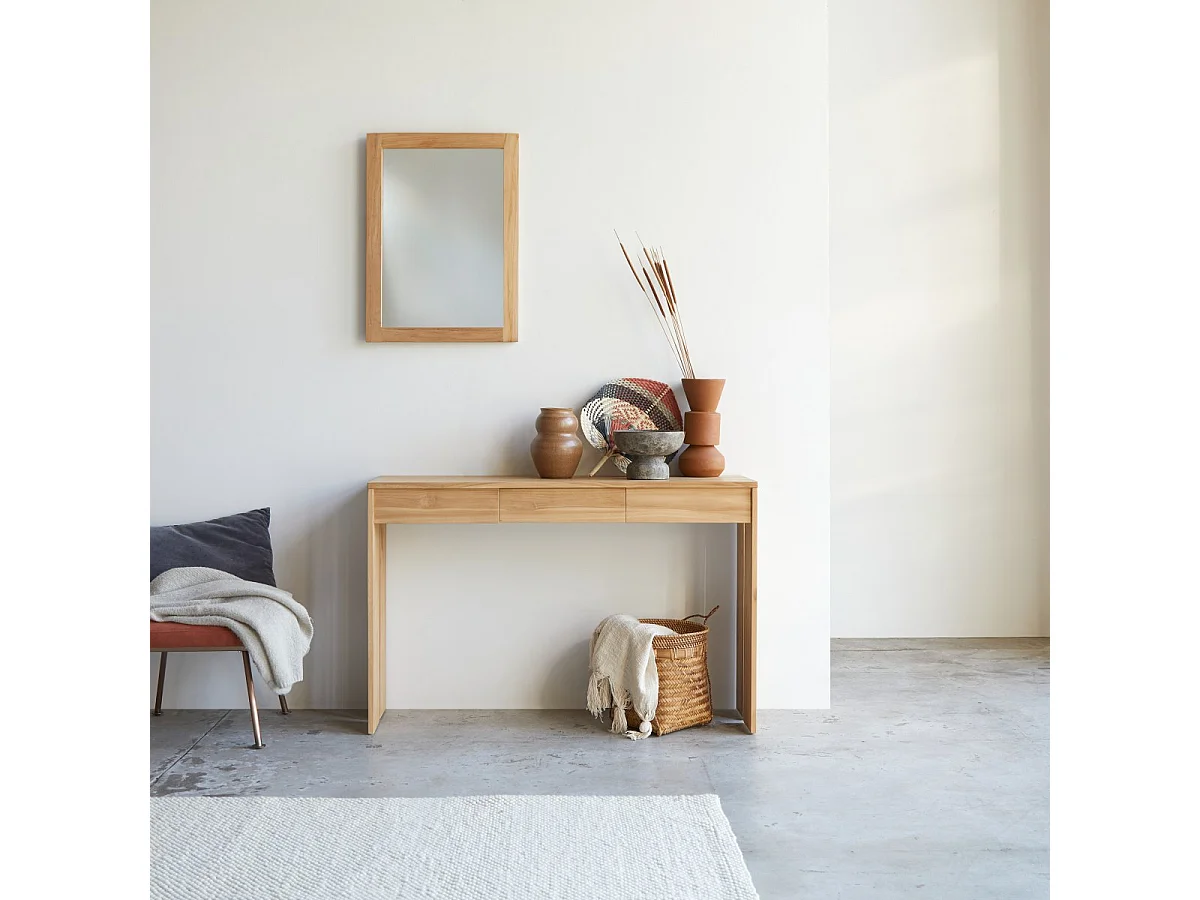 Consolle mobile in legno di Teak Design Tikamoon