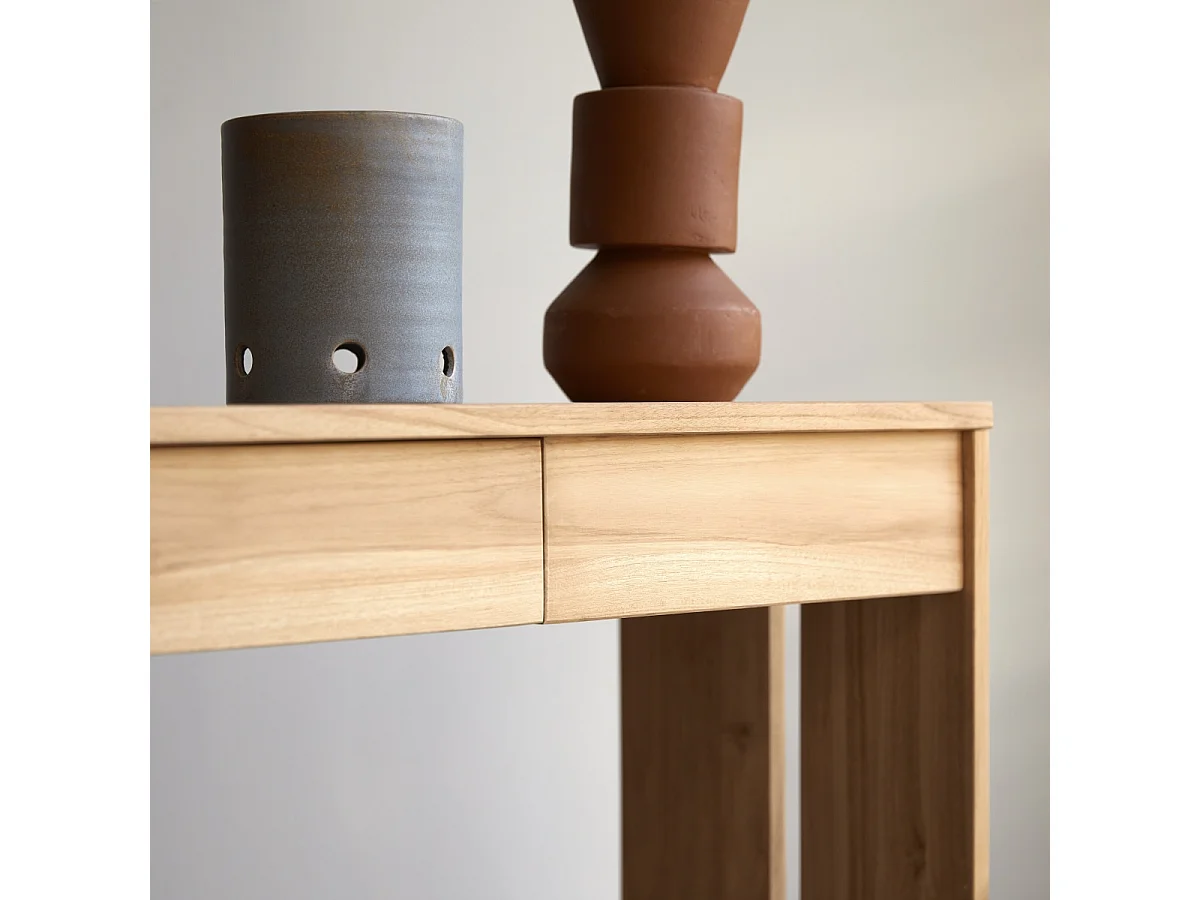 Consolle mobile in legno di Teak Design Tikamoon