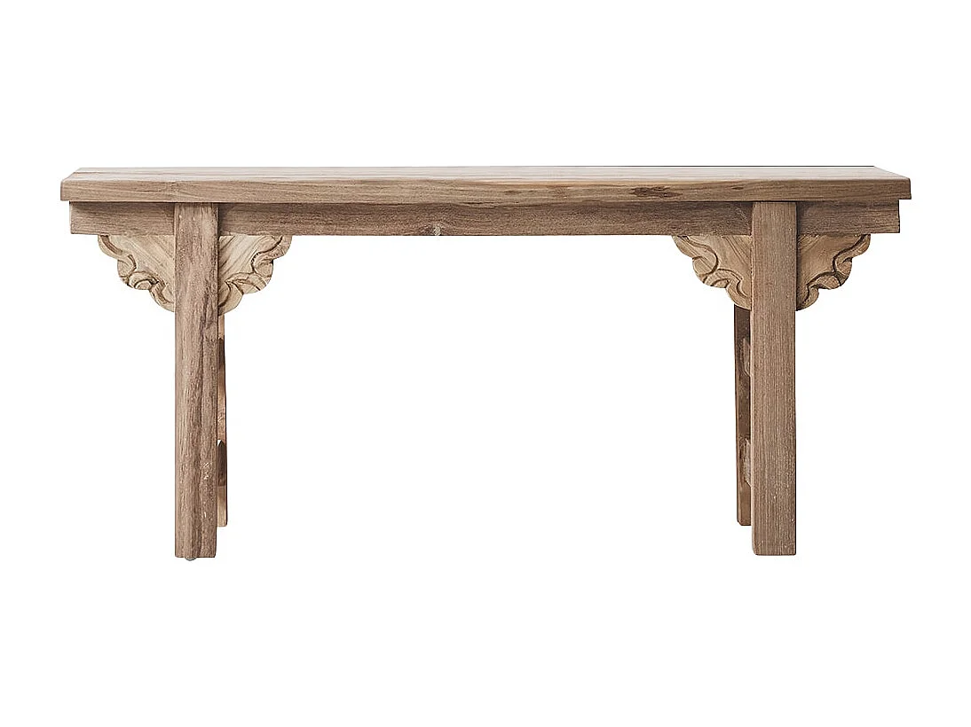 Consolle bassa in legno massello di teak di recupero Adonis