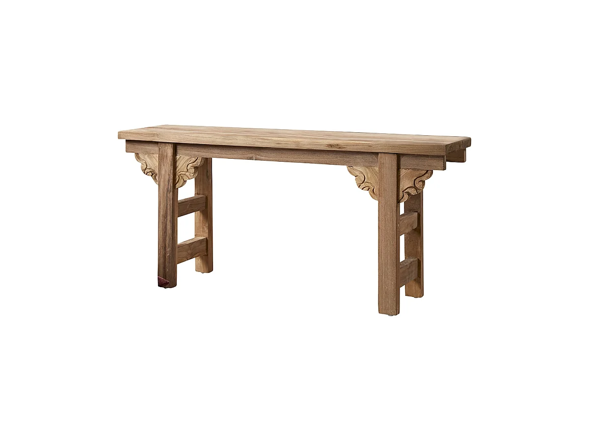 Console basse en bois de teck massif recyclé Adonis