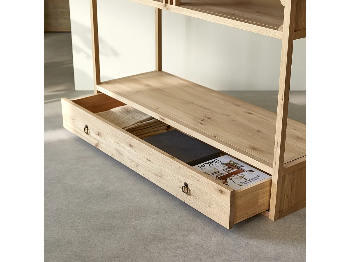 Konsole Clovis mit 1 Schublade aus massivem Eichenholz