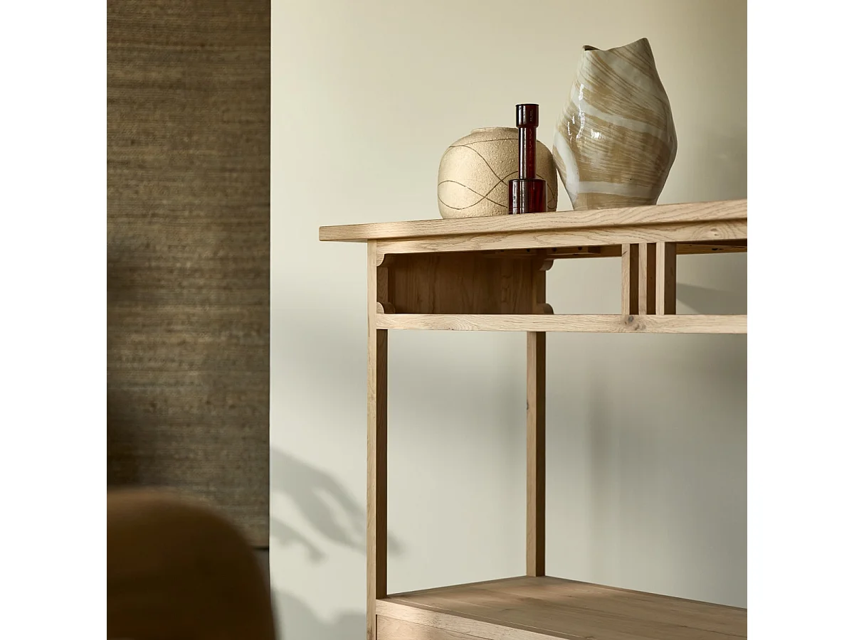 Konsole Clovis mit 1 Schublade aus massivem Eichenholz