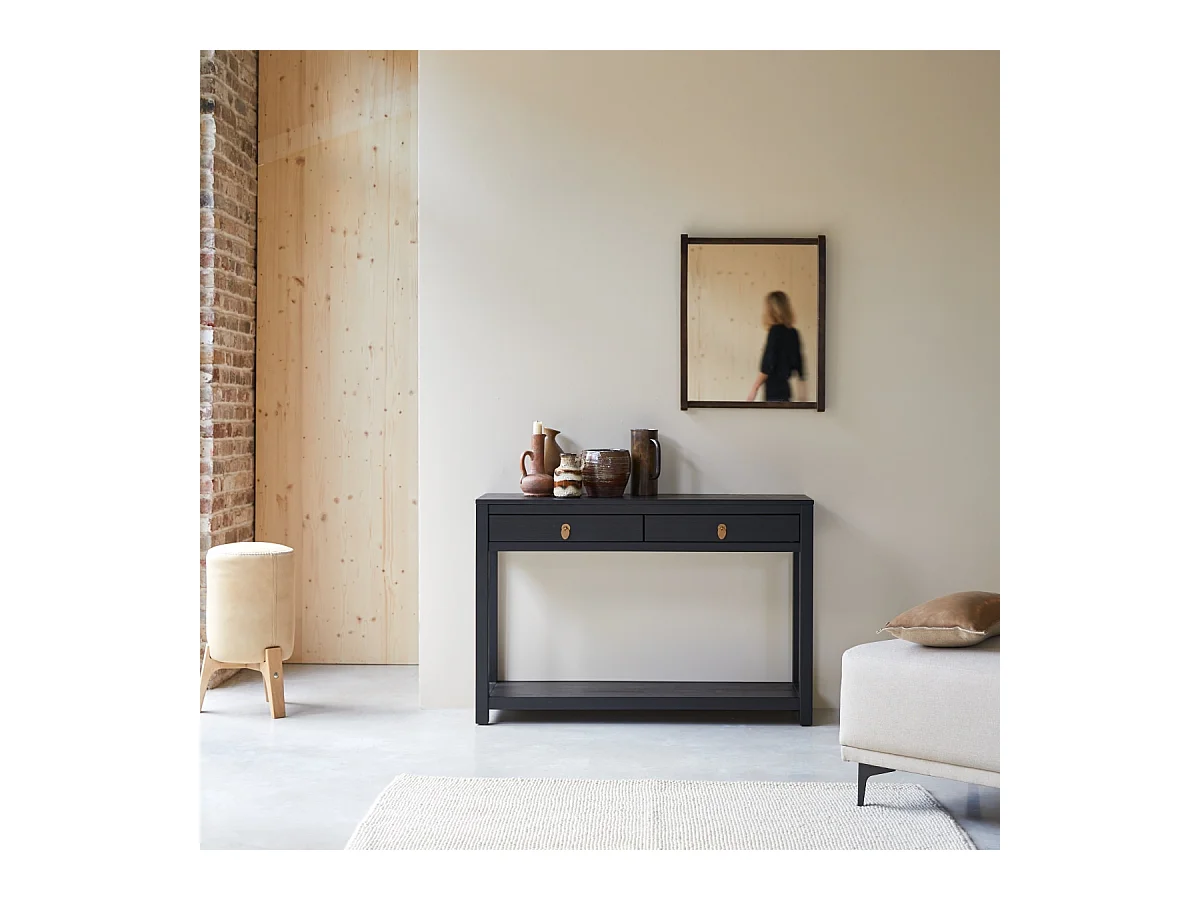 Console en pin massif Zenaka Bizen 120 cm