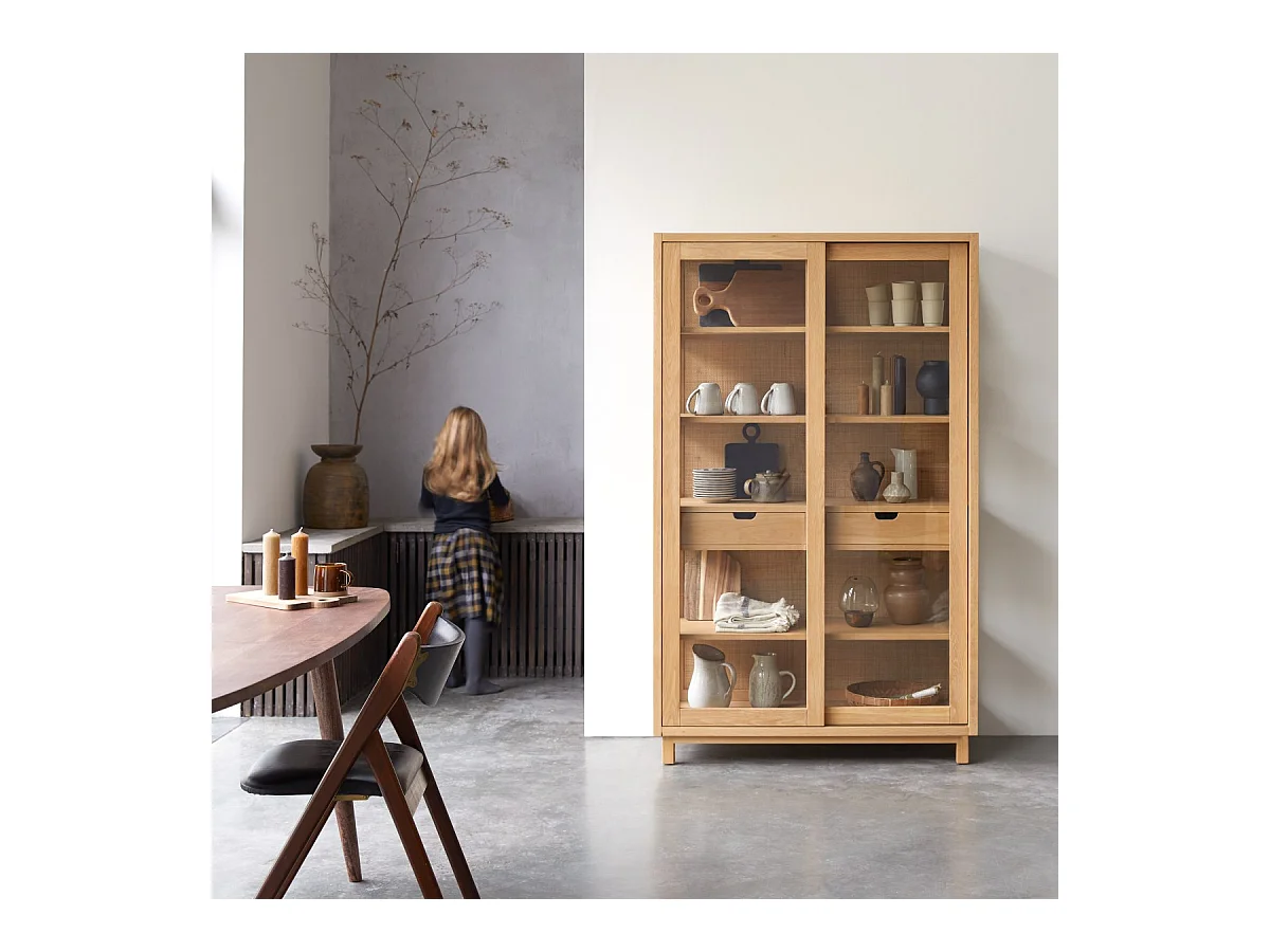 Mobile contenitore in legno di quercia 110x180 Adel