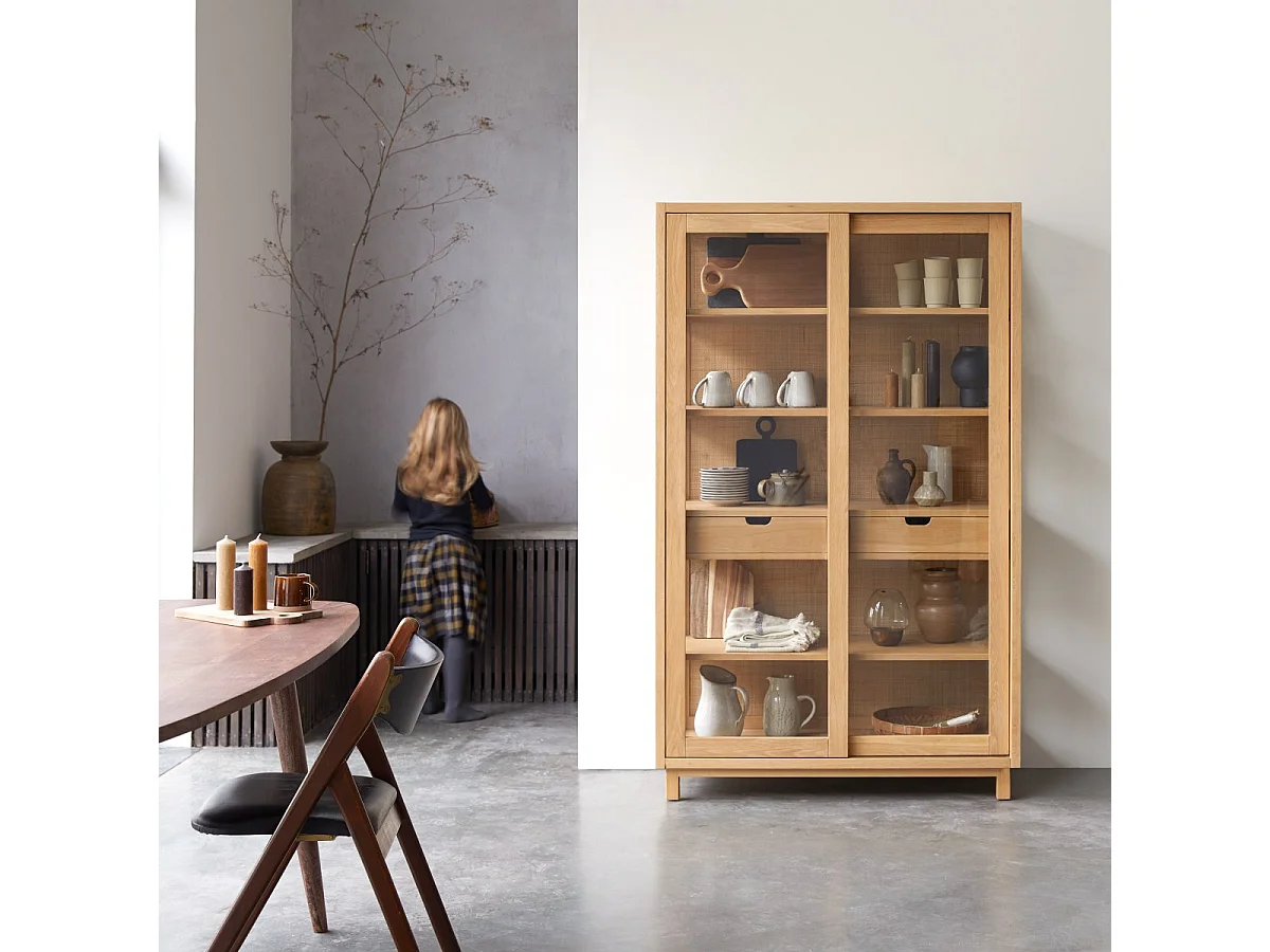 Esszimmerschrank Adel aus massivem Eichenholz 110 x 180