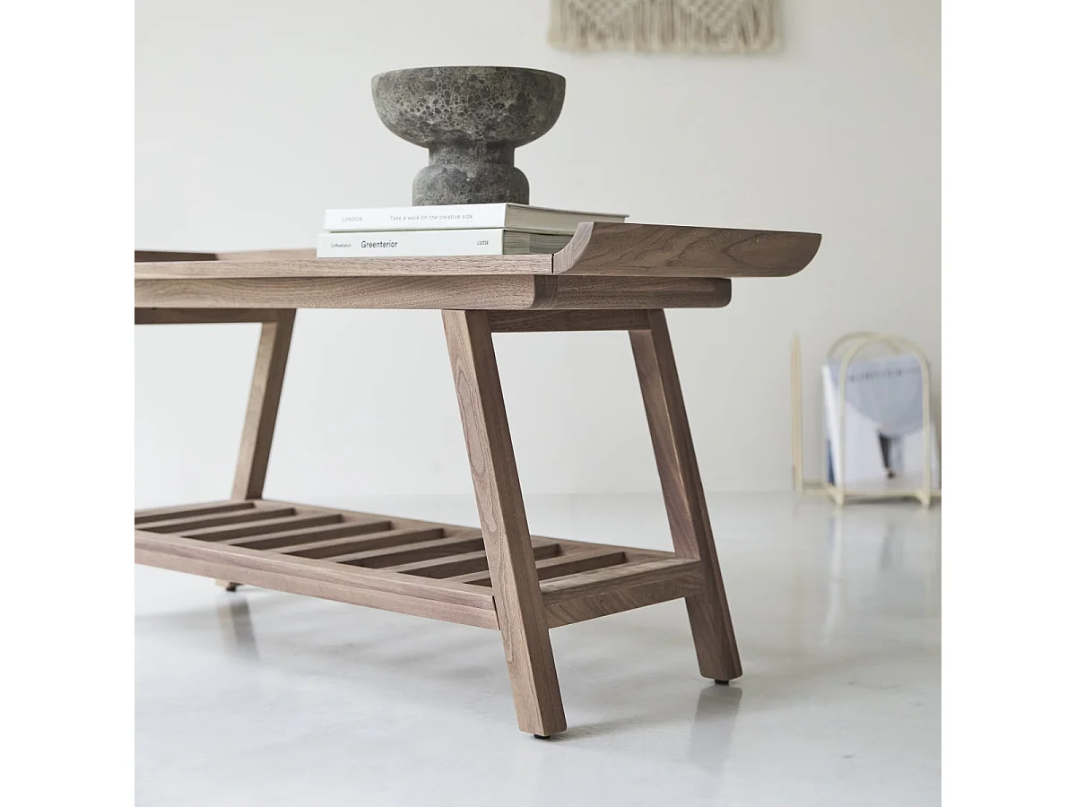 Flache Konsole aus Nussbaumholz 110 Pampa