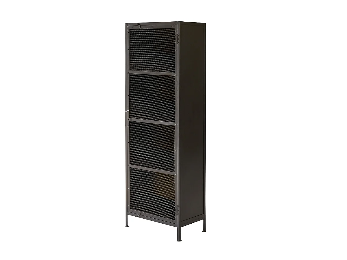 Armoire grillagée enfant en métal noir 175 Alma