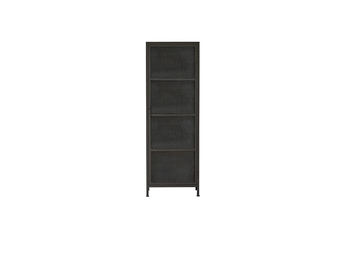 Armoire grillagée enfant en métal noir 175 Alma