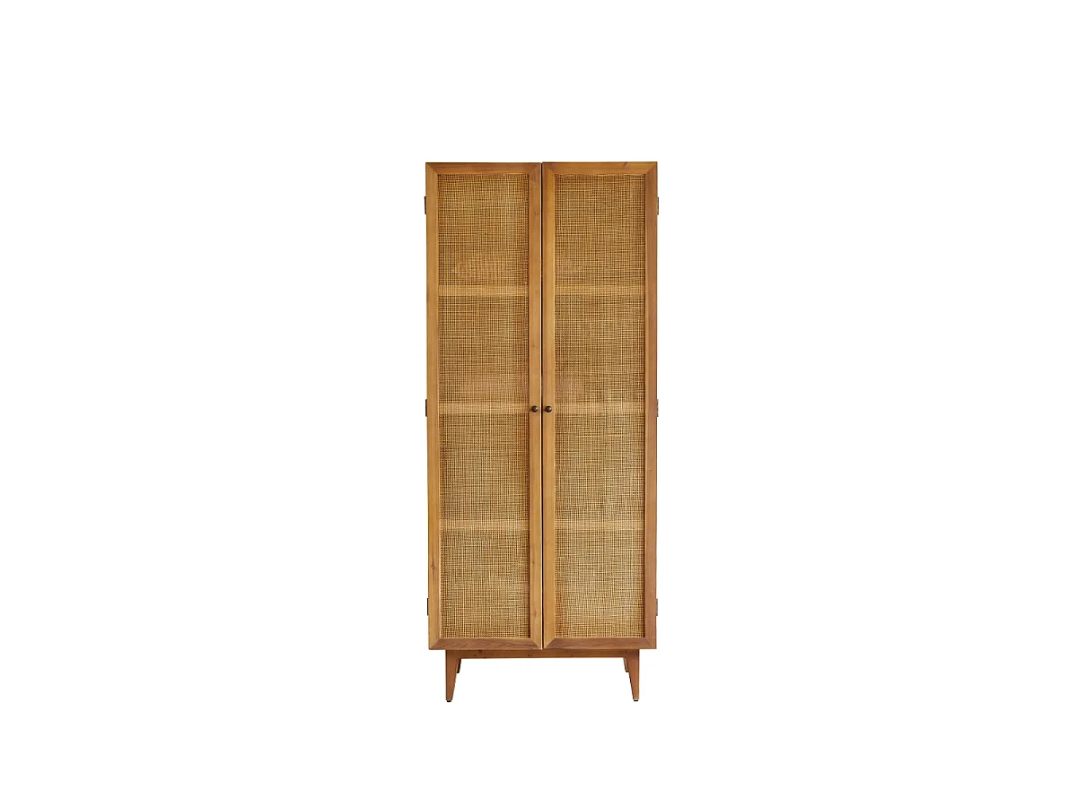 Ninon - Storage cabinet in pine and cane